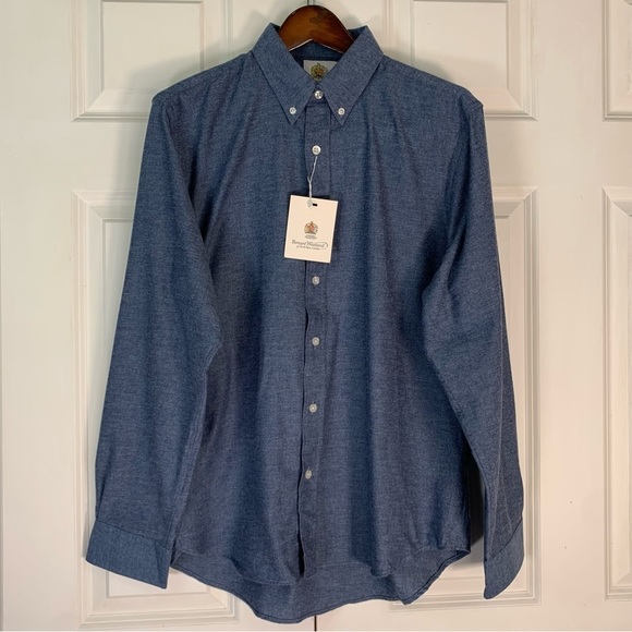 NWT Bernard Weatherill Denim Effect Cotton Shirt - Picture 3 of 16